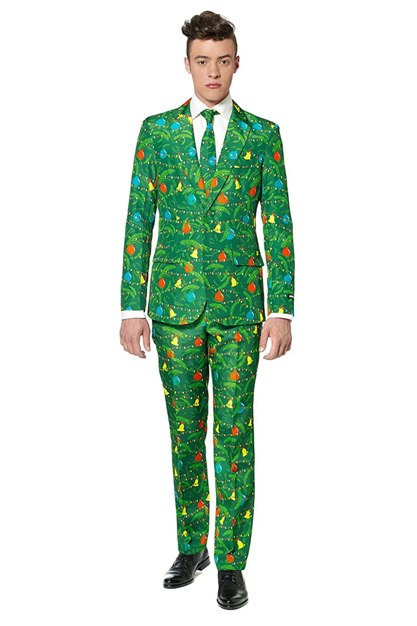 Suitmeister Men s Christmas Green Tree Christmas Suit Walmart