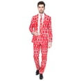 thumbnail image 1 of Suitmeister Men's Christmas Red Nordic Christmas Suit, 1 of 3