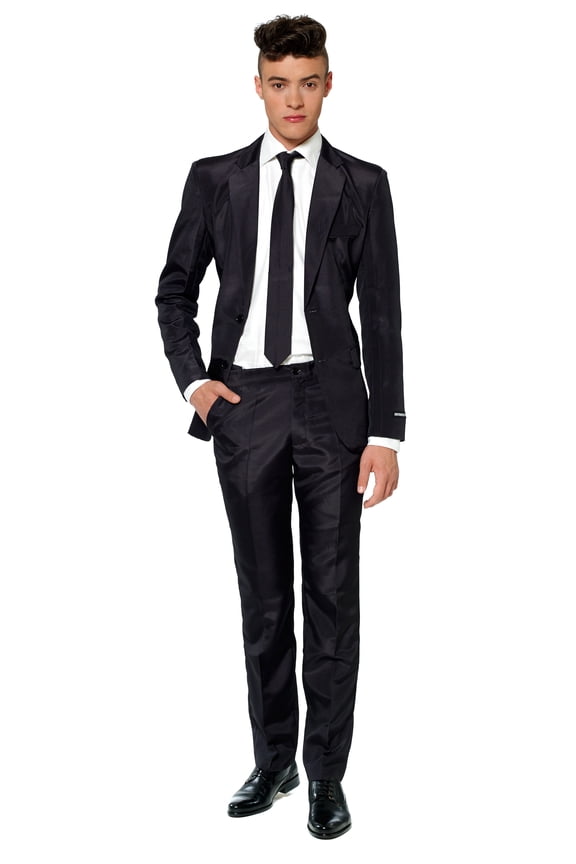 Men's Solid Black Color Suit