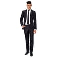 thumbnail image 1 of Suitmeister Men's Solid Black Color Suit, 1 of 3