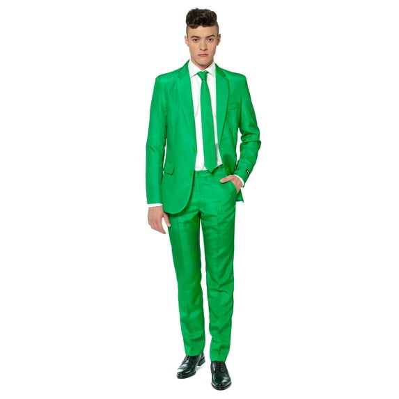 Suitmeister Men's Solid Green Color Suit