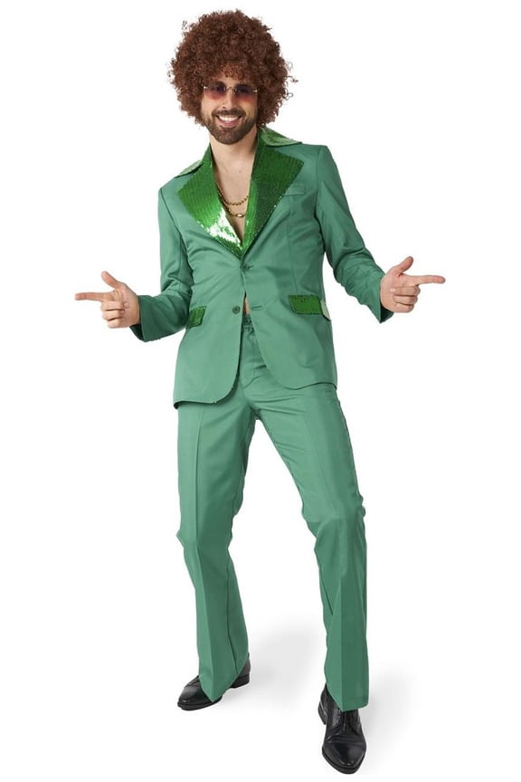 Men's Suits Disco Suit Green - L Green
