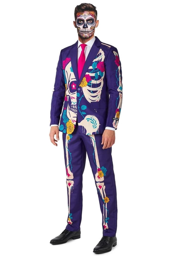 Men's Suits Sugar Skull Purple - M Multicolor