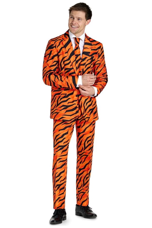 Men's Suits Tiger Orange - M Multicolor