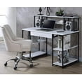 thumbnail image 1 of Suitor Music Recording Record Producer Studio Desk with Display Speaker Stand Gamepad Dual Shelf Monitor Stand Multifunction Computer Table WHITE, 1 of 3