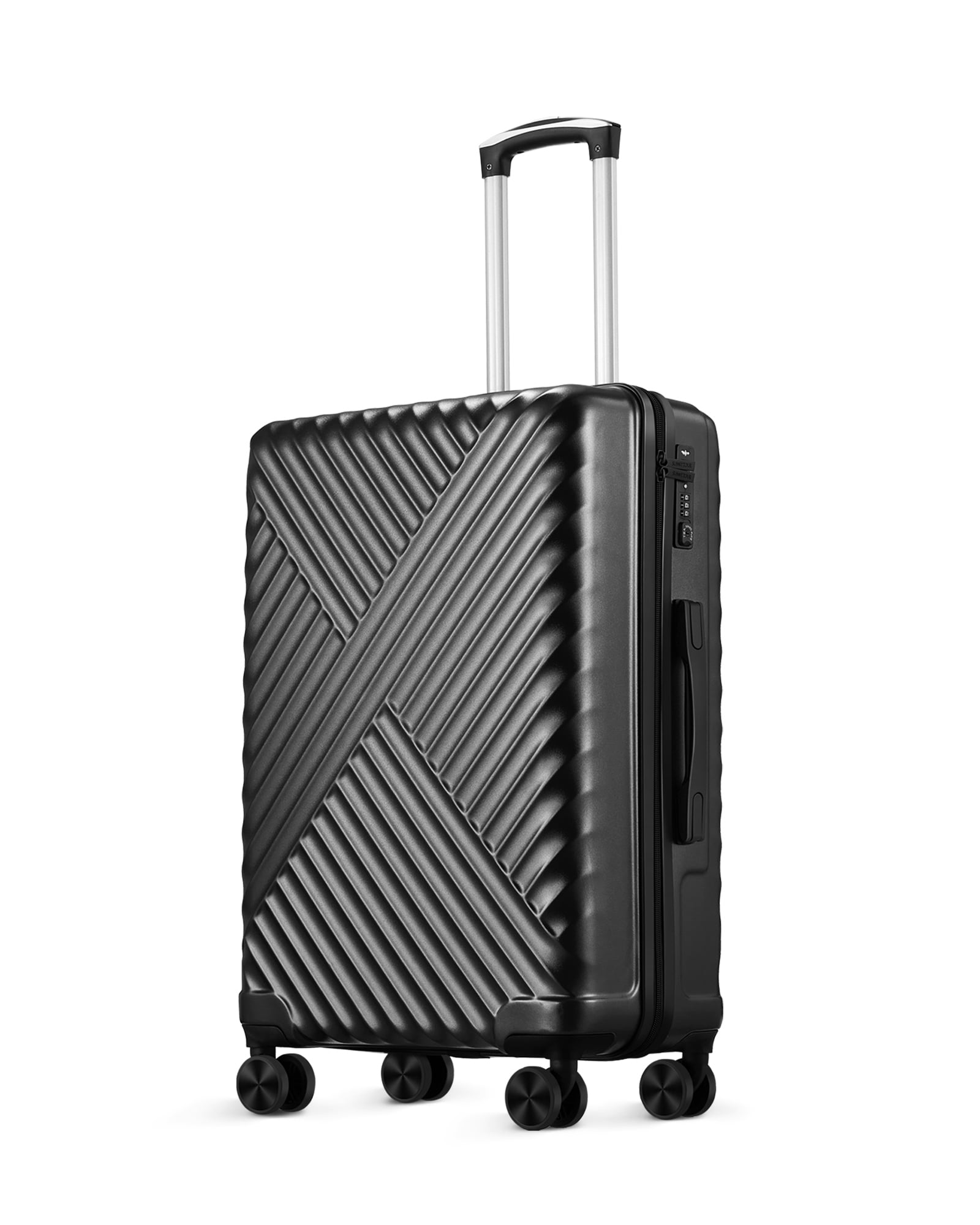 Suitour 24Inch Hardside CarryOn Luggage with Spinners, Black