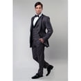 thumbnail image 1 of Suits America Bryan Michaels 1 Button Front Closure Slim Fit Mens Tuxedo, Grey & Black - Small 46, 1 of 1
