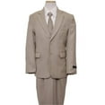 thumbnail image 1 of Suits America Mens Suits 2 Button Front Closure Interior Pick Stitching Boys Suits Beige - 3, 1 of 1