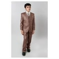thumbnail image 1 of Suits America Tazio 2 Button Vested Notch Lapel Boys Suits, Bronze - 14, 1 of 1
