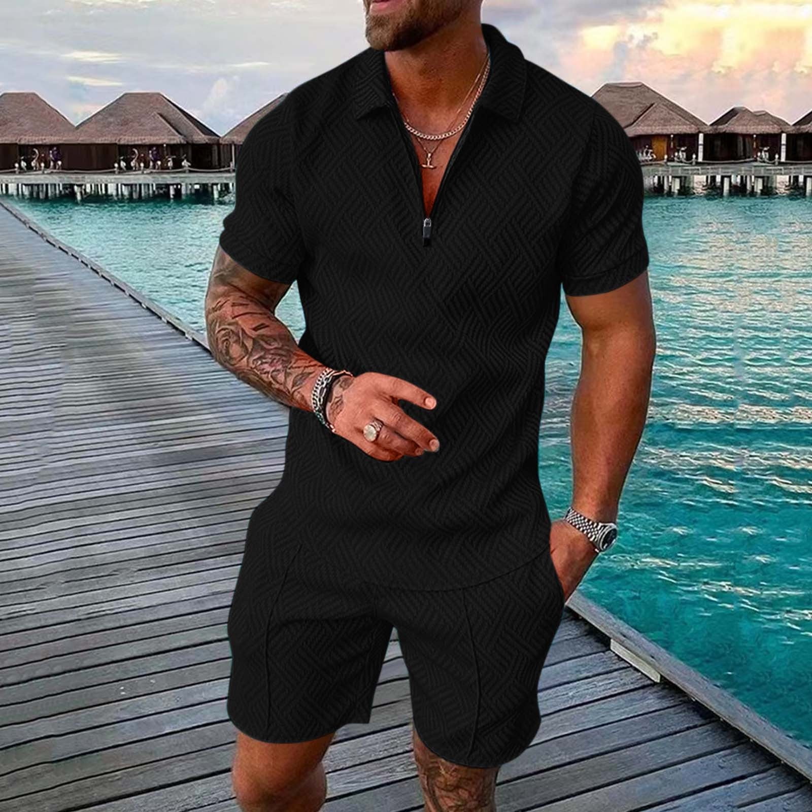 Casual Striped Print Pocket V Neck Short Sleeve Two Pieces Casual Striped Print Pocket V Neck Short Sleeve Two Pieces