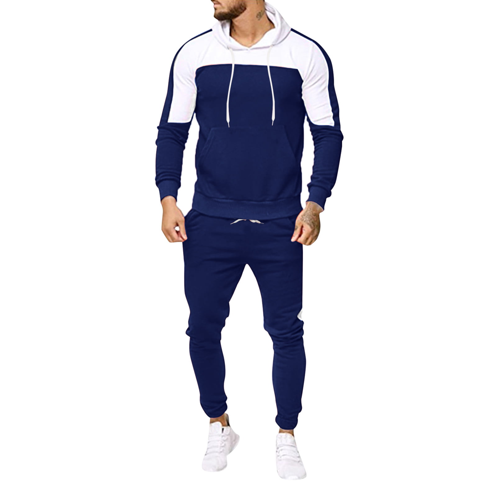 WANYNG Men Autumn And Winter Set Leisure Splicing Zipper Sweater Pants  Sports Suit Mens Silk Suit Jacket Mens Fitted Suits - Walmart.com
