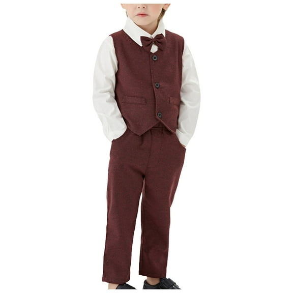 Suits for Boys 6-9 Months with Hat Baby Boy Clothes Suits Kids Formal Suit Short Sleeve Shirt Bowtie  Suspender Shorts Gentleman Outfit Clothing Set