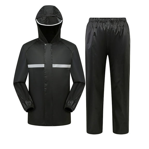 Suits for Men Adult Full Body Rain Pants Riding Against Rain Reflective Raincoat On Duty Set