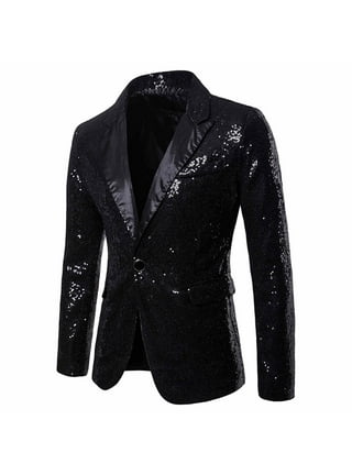 Spring hue Men' s Blazer Suits Casual Slim Fit Formal One Button Suit  Jacket Tops Wedding Coat Suit 