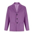 thumbnail image 1 of Suits for Men,Jacket for Men,Casual Solid Turn Down Collar Button Pockets Long Sleeve Suit Jacket,Down Jacket Men, 1 of 7