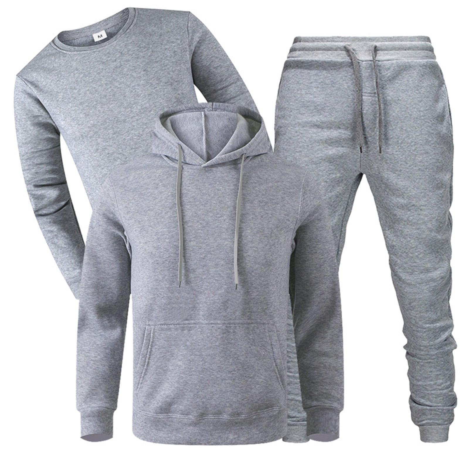 Suits for Men Tracking Sweat 3 Piece Casual Track Lightweight Hoodie ...