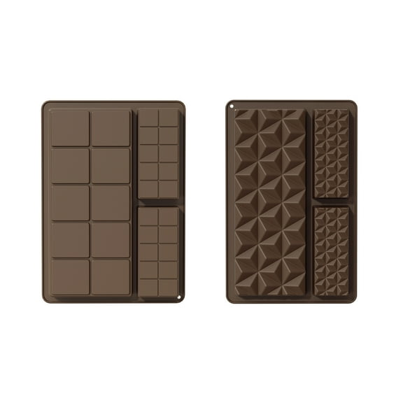 Suizaomo 2 Pack Chocolate Bar Molds Food Grade Silicone Deep Mold  Stuffed Candy Bar Mold BPA Free For Homemade Treats Desserts
