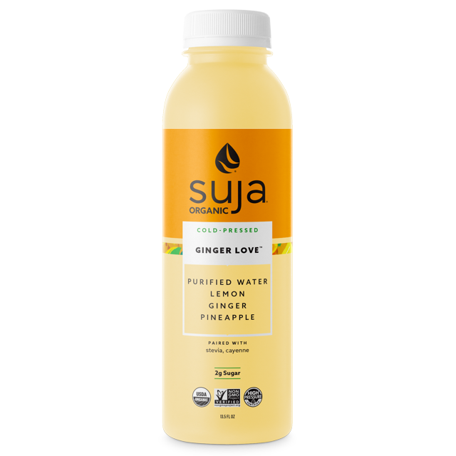 Suja Organic Ginger Love Cold Pressed Juice Drink, 13.5 fl oz Bottle