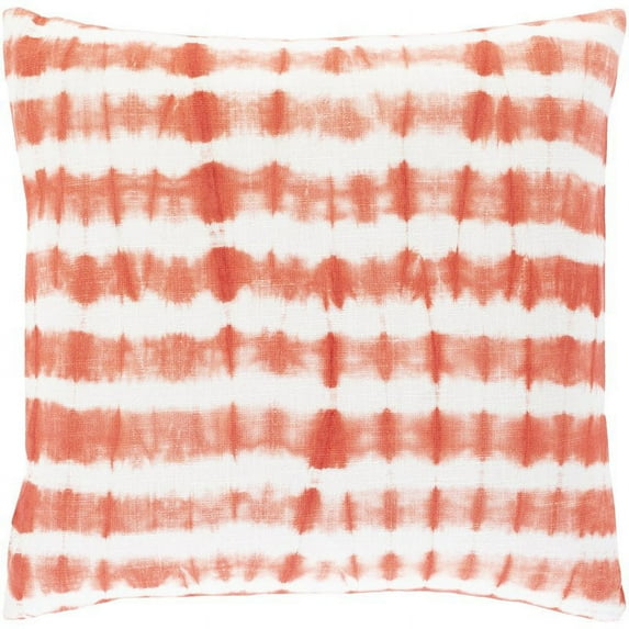 Suji SJI-001 22"H x 22"W Square Pillow Kit in Burnt Orange and White