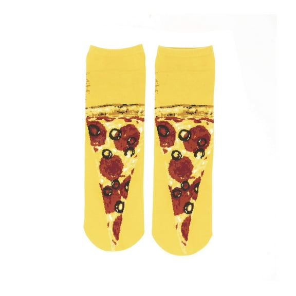 Sukeno Mens Pizza Midweight Socks, Yellow, One Size