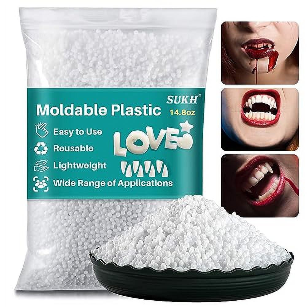 Sukh 14.8oz Moldable Plastic Pellets Thermoplastic Beads Polymorph Plastic Meltable Plastic