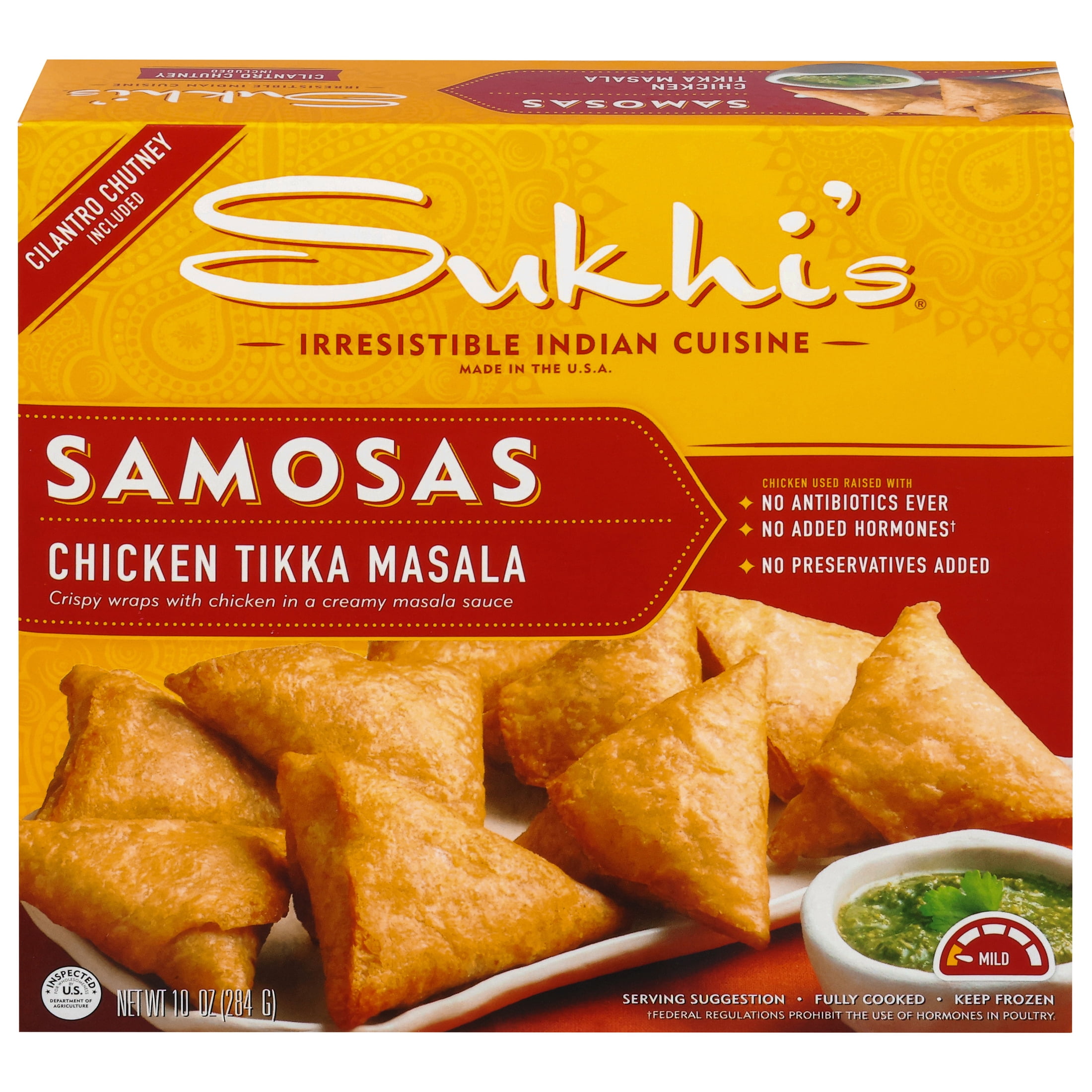 Sukhi's Indian Chicken Tikka Masala Samosa Frozen Appetizer Snack  10oz