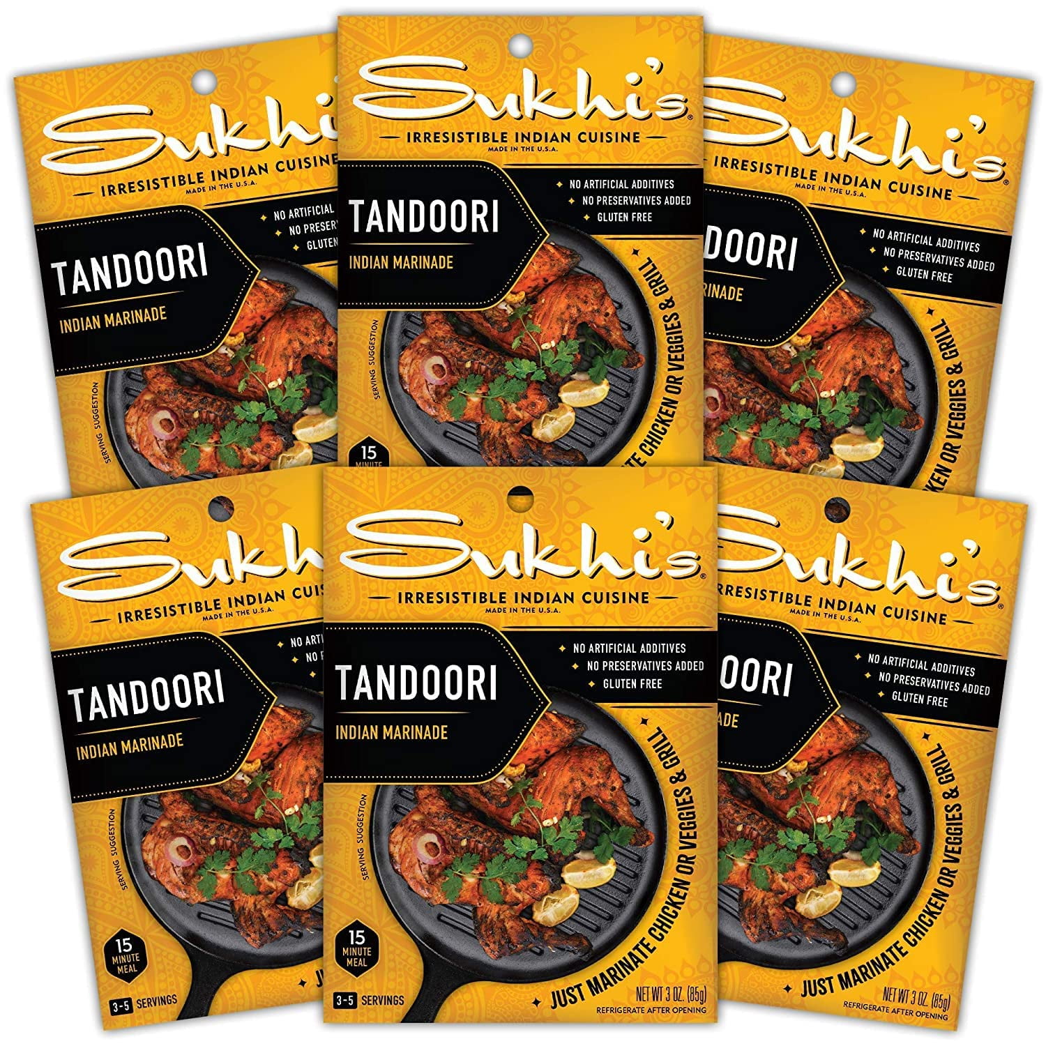 Sukhi's Indian Tandoori Marinade MMF7 Tandoori Paste 3oz of 6) 84