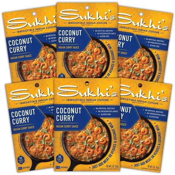 Sukhis - Coconut Curry Sauce - 3 Oz, Case of 6