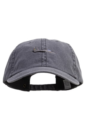 Sukhoi SU-30 Fighter Plane Embroidered Big Size Washed Pigment Dyed Cap - Grey XL-3XL