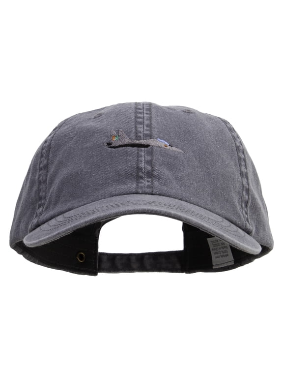 Sukhoi SU-30 Fighter Plane Embroidered Big Size Washed Pigment Dyed Cap - Grey XL-3XL