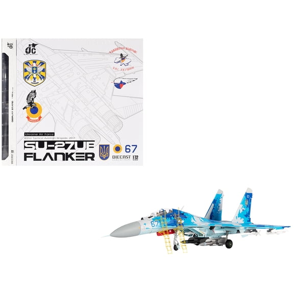 Sukhoi Su-27UB Flanker Aircraft "831st Tactical Aviation Brigade" (2017) Ukrainian Air Forces 1/72 Diecast Model by JC Wings
