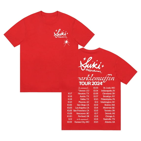 Suki Waterhouse The Sparklemuffin Tour T-shirt Short Sleeve Cotton Tee Men Women Streetwear Tops