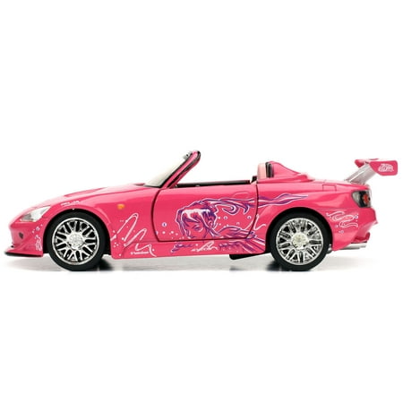 Suki's Honda S2000 Convertible Pink with Graphics "Fast & Furious" Movie 1/32 Diecast Model Car by Jada