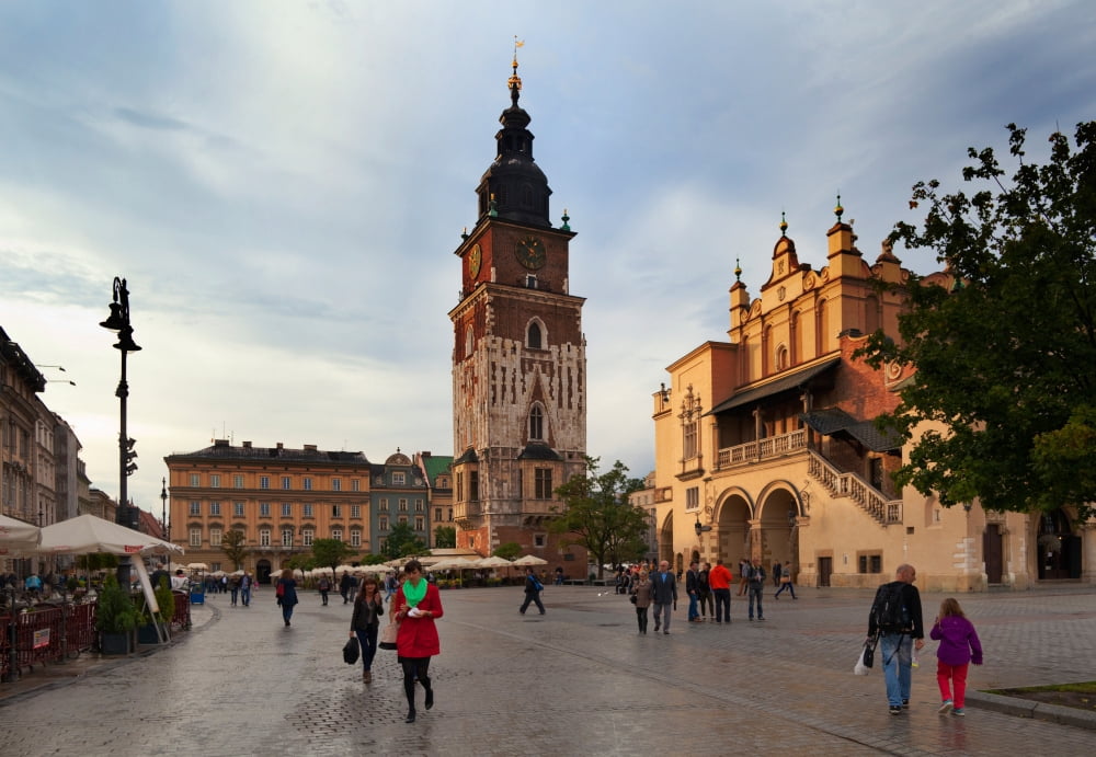 Sukiennice The Renaissance Cloth Hall Rynek Glowny The Main Market Square Krakow Poland Canvas Art - Panoramic Images (25 x 36)