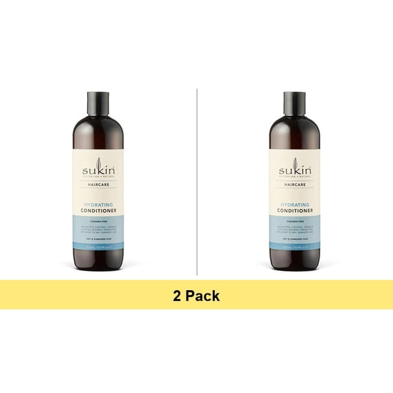 Sukin Natural Hair Care Hydrating Conditioner for Damaged Hair, 16.9 Oz - 2 Pack