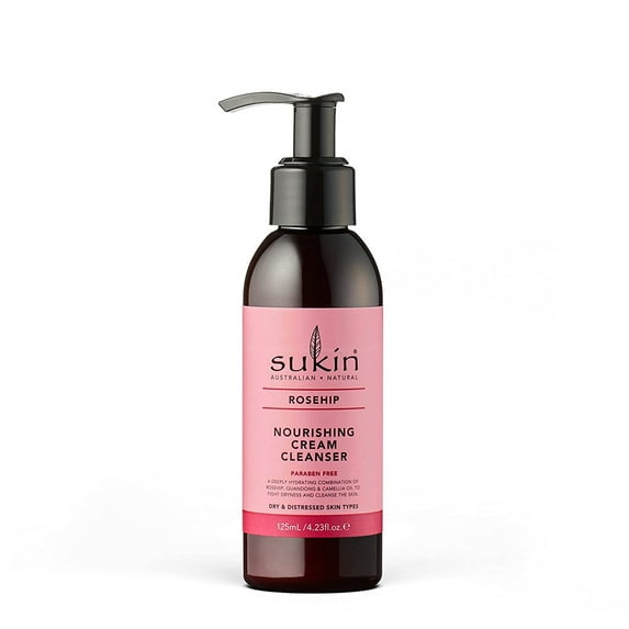 Sukin Rosehip Nourishing Cream Cleanser, 4.23 oz