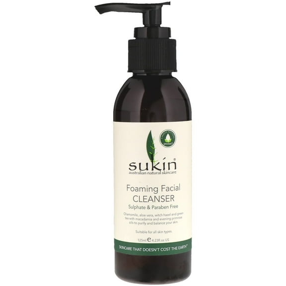 Sukin Signature Foaming Facial Cleanser , 4.23 oz Cleanser