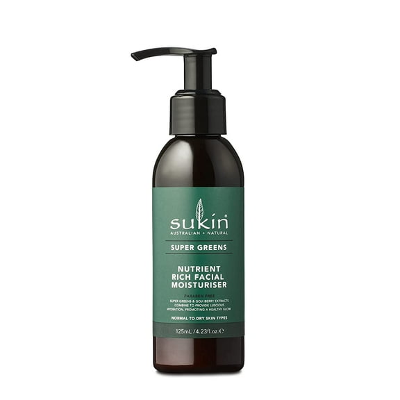 Sukin Super Greens Nutrient Rich Facial Moisturiser, 4.23 oz