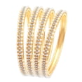 thumbnail image 1 of Sukkhi Fascinating Gold Plated AD Bangles For Women Pack Of 4, 1 of 1