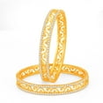 thumbnail image 1 of Sukkhi Incredible Gold Plated Set of 2 Austrian Diamond Bangles for Women, 1 of 3