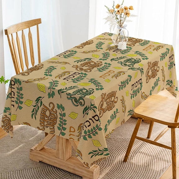 Sukkot Sukkah Table Cloth Jewish New Year Holiday Party Supplies Etrog Lulav Decorations Kitchen Dining Room Home Table Cloth
