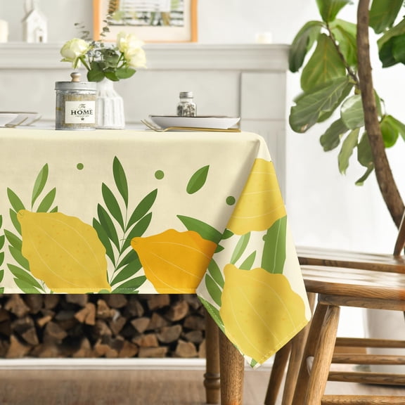 Sukkot Tablecloth 60×84 Inch Rectangular, Etrog Lulav Hebrew Jewish Harvest Happy Sukkot Washable Table Cover for Party Picnic Dinner Decor