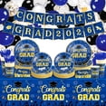 thumbnail image 1 of Suknil Graduation Decorations, 227 PCS Class of Graduations 2026 Decorations Blue Graduation Plates, 1 of 7