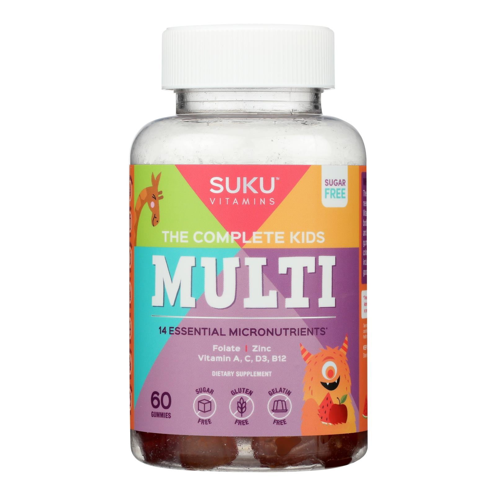 Suku Vitamins - Gummy Complete Kids Multi - 1 Each -60 Count - Walmart.com