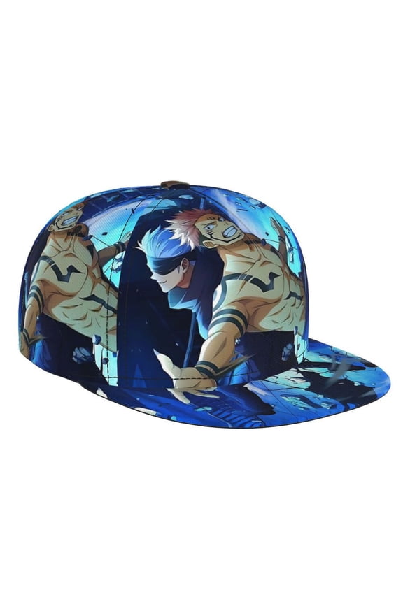 Sukuna Gojo Jujutsu Kaisen Adjustable Brim Bill Baseball Cap Adjustable Snapback Hat Hip Hop Cap Dad Hat Men Women