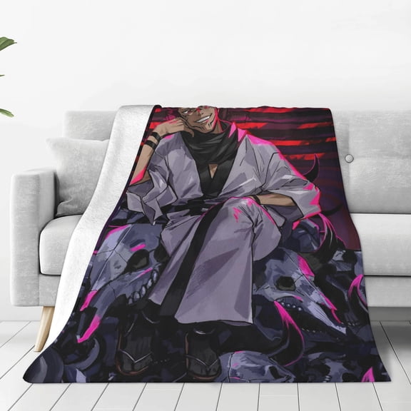 Sukuna Jujutsu Kaisen Soft Micro Fleece Cozy Throw Blanket Lightweight Fuzzy Flannel Blankets Sofa Decor Gifts