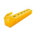 thumbnail image 1 of Sukuos 7 Day Weekly Pill Organizer with 2 Times a Day Compartment - AM PM, Pill Holder, Daily Pill Box Planner for Pills, Vitamins, Fish oil, Supplements, Extra Large with Moisture Proof, Yellow, 1 of 3