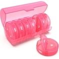 thumbnail image 1 of Sukuos 7 Day Weekly Pill Organizer with 2 Times a Day Compartment- AM PM, Pill Holder, Daily Pill Box Planner for Pills, Vitamins, Fish oil, Supplements, Large with Moisture Proof, Pink, 1 of 9