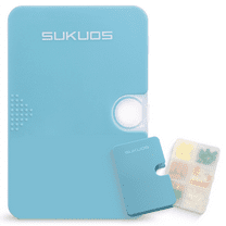 Sukuos Daily Use Slim Pill Organizer 1 Pack, Easy to Open 6 Compartments, Large Capacity Portable Travel Pill Box, Pill Dispenser, Medicine Container & Vitamin Holder