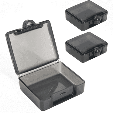 Sukuos Small Travel Pill Box 3 Pcs, Cute Travel Pill Case Portable for Pocket Purse with Moisture Proof, Extra Large Capacity, Black